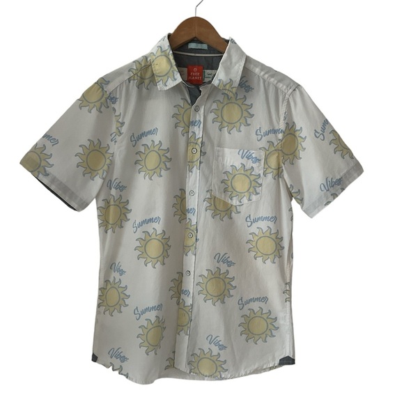 Free Planet Daily Short Sleeves Tropical Vibes Shirt sz M - Picture 1 of 11
